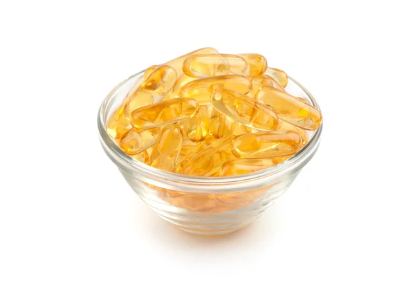 Aanvullende voedsel - omega3 capsules — Stockfoto