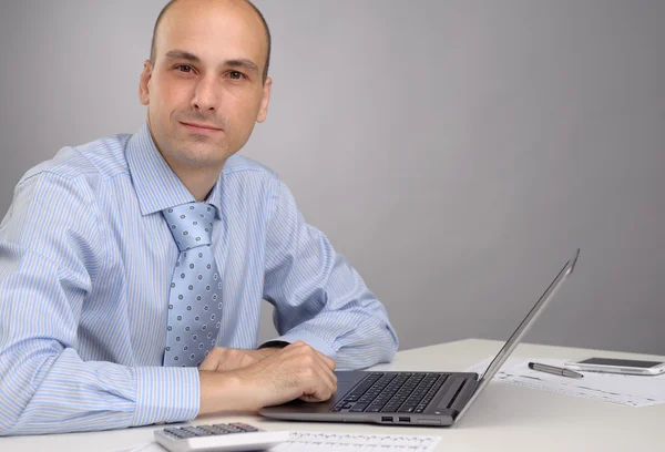 Businessman using laptop Royalty Free Stock Photos