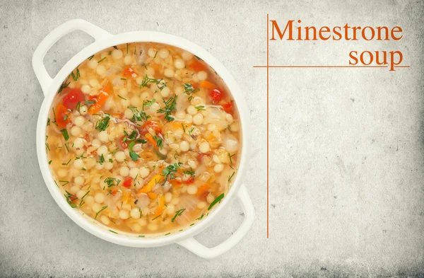 Minestrone soup — Stock Photo, Image