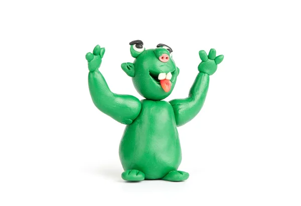 Divertente troll di plastilina — Foto Stock