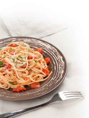 Domates soslu spagetti.