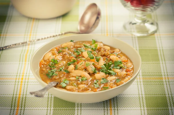 Traditionella bönor soppa — Stockfoto