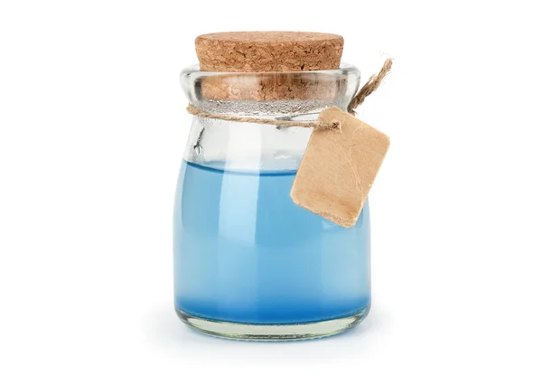 Blue magic potion isolated on white — Stock Photo, Image