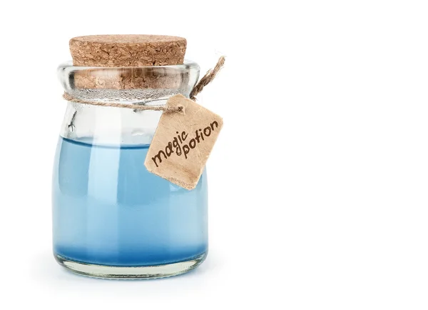 Blue magic potion isolated on white — Stock Photo, Image