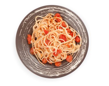 Domates soslu spagetti.