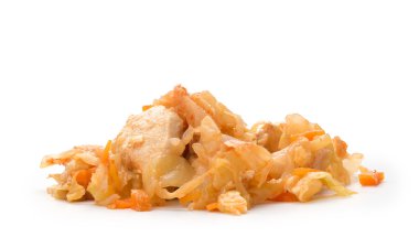 tavuk, soğan ve E65 ile haşlanmış lahana