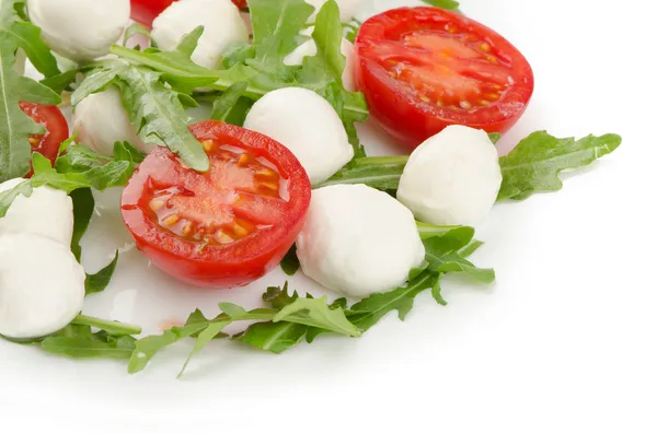 Roka, domates ve mozzarella salatası — Stok fotoğraf