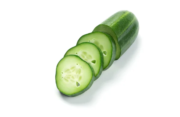 Cucumber and slices — Stock Photo, Image