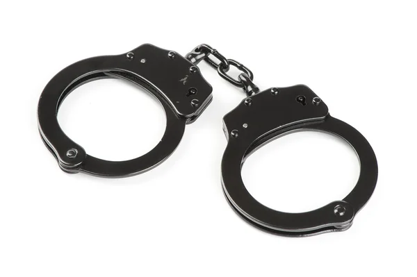 Handcuffs isolated in white — Stock Photo, Image