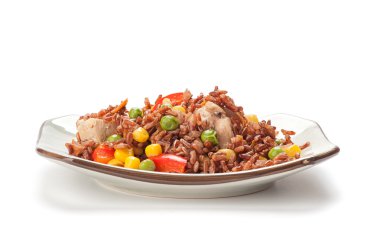 sebzeli pirinç levha