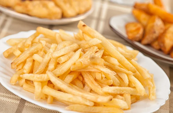 Fastfood. τηγανιτές πατάτες — Φωτογραφία Αρχείου