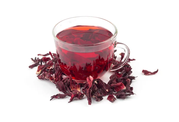 Herbata hibiskus aromatyczne — Zdjęcie stockowe