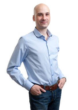 gülümseyen yakışıklı casual adam