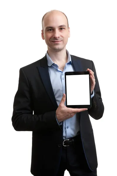 Business man holding digital tablet Royalty Free Stock Images