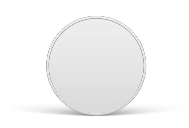 Boş gümüş madalya ya da tasarımın için bozuk para modeli. 3d illüstrasyon