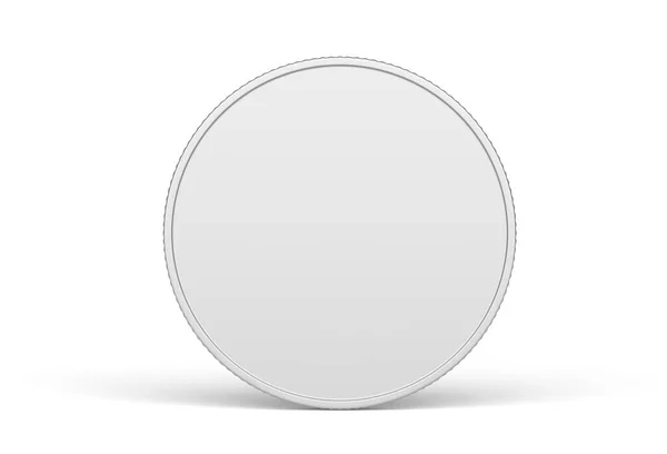 Blank Silver Medal Coin Mockup Your Design Illustration — Stockfoto