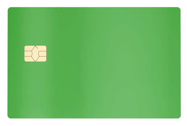 Макет Банківської Пластикової Кредитної Картки Ізольовано Білому Ілюстрація — стокове фото