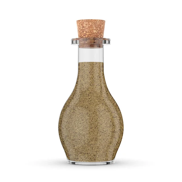 Ground Black Pepper Bottle Isolated White Background — 스톡 사진