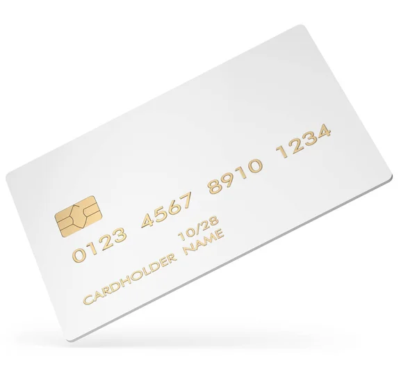 Bank Plastic Credit Card Mockup Isolated White Illustration Stock Photo