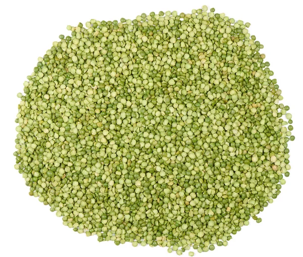 Heap Uncooked Split Green Peas Isolated White Background Telifsiz Stok Fotoğraflar