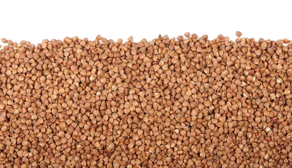 Heap Dry Buckwheat Isolated White Background Stock Picture