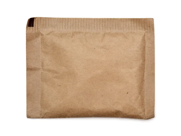 Brown paper bag on white background — Stock Photo, Image