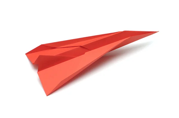 Paper airplane on white background — Stock Photo, Image