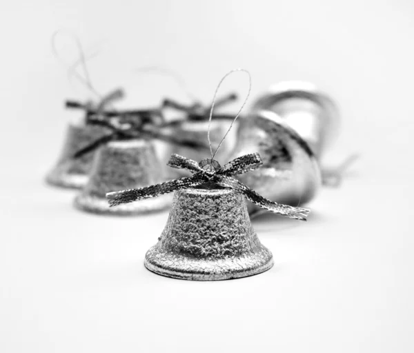 Christmas silvery bells — Stock Photo, Image