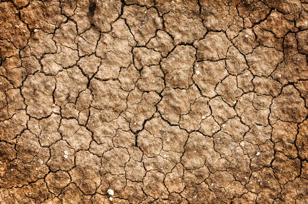 Tessitura secca del suolo argilla rossa, fondo del pavimento naturale — Foto Stock