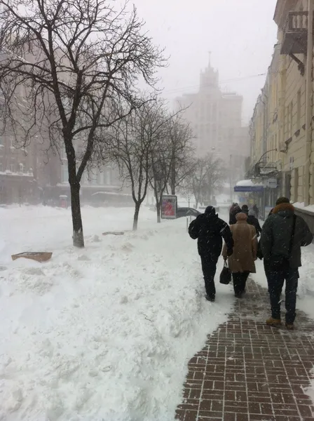 Ukraine, snowy Kiev — Stok fotoğraf