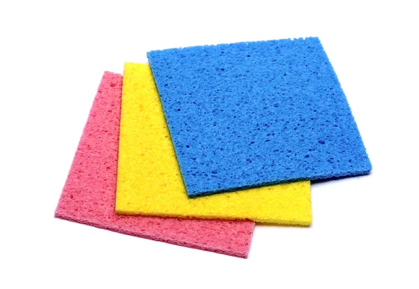 Colorful sponge on white background — Stock Photo, Image