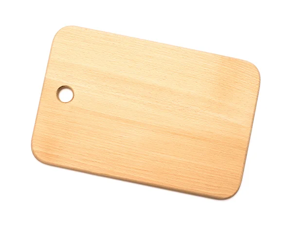 Wooden cutting board isolated on white background — Stock Photo, Image