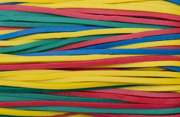 Farbenfrohe Gummibänder aus nächster Nähe — Stockfoto