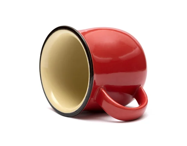 Röd kopp isolerad på vit bakgrund — Stockfoto