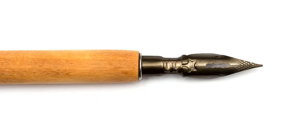 Vintage nib pen isolated on white — Stock Photo, Image