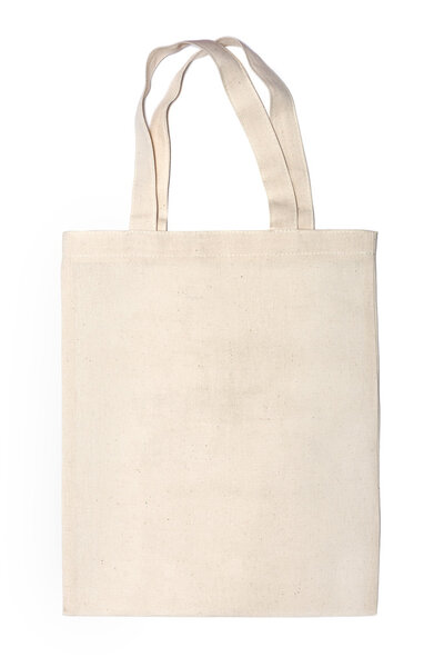 cotton eco bag on white background