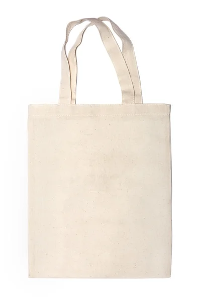 Бавовняна екологічна сумка на білому тлі — стокове фото