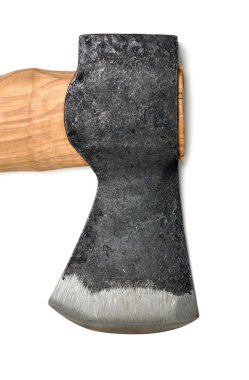 Beyaz arka planda izole edilmiş balta.