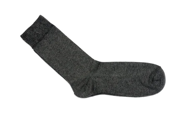 Graue Socken auf weißem Hintergrund — Stockfoto