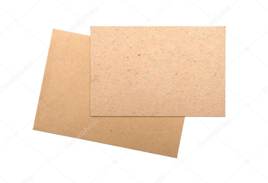 Brown envelopes Cardboard sheet of recycle paper gift cards and 