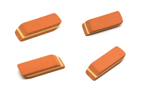 Eraser set isolated on white — Stock Photo, Image