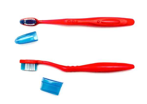 Escova de dentes isolada em um fundo branco — Fotografia de Stock