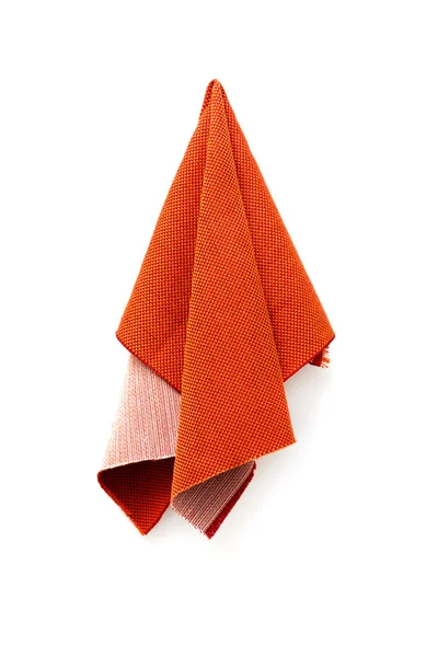 A piece of red cloth on a white background — Stock Photo, Image