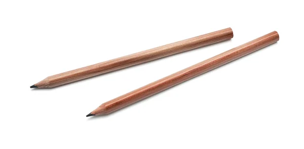 Two wooden pencil on a white background — Stock Photo, Image