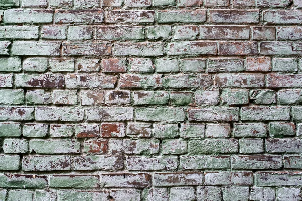 Background of old vintage dirty brick wall with peeling plaster, — Stock Photo, Image