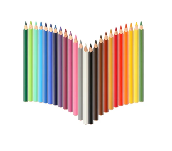 Crayones sobre blanco —  Fotos de Stock