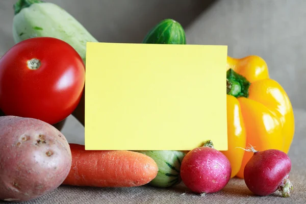 Menu de legumes — Fotografia de Stock