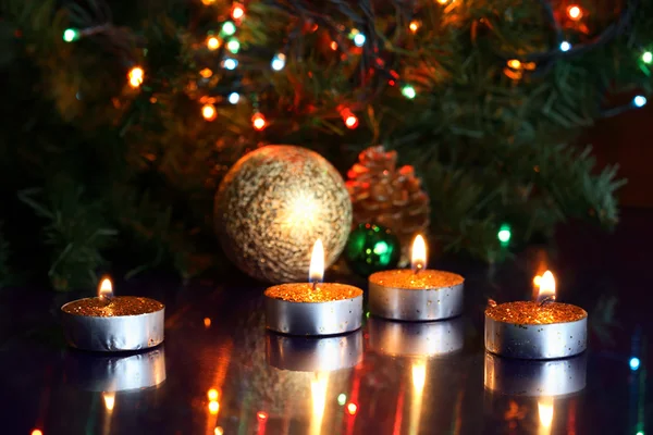 Weihnachtskerzen — Stockfoto