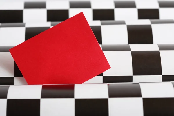 Cartão vermelho em branco — Fotografia de Stock