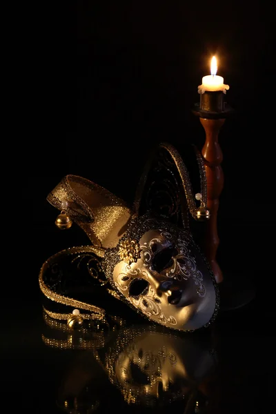 Mask Near Candle — Stock Photo, Image